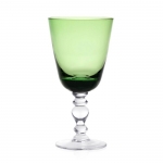 Fanny Green Goblet 7 1/2\ Color 	Green
Capacity 	13oz / 370ml
Dimensions 	7½\ / 19cm
Material 	Handmade Glass
Pattern 	Fanny